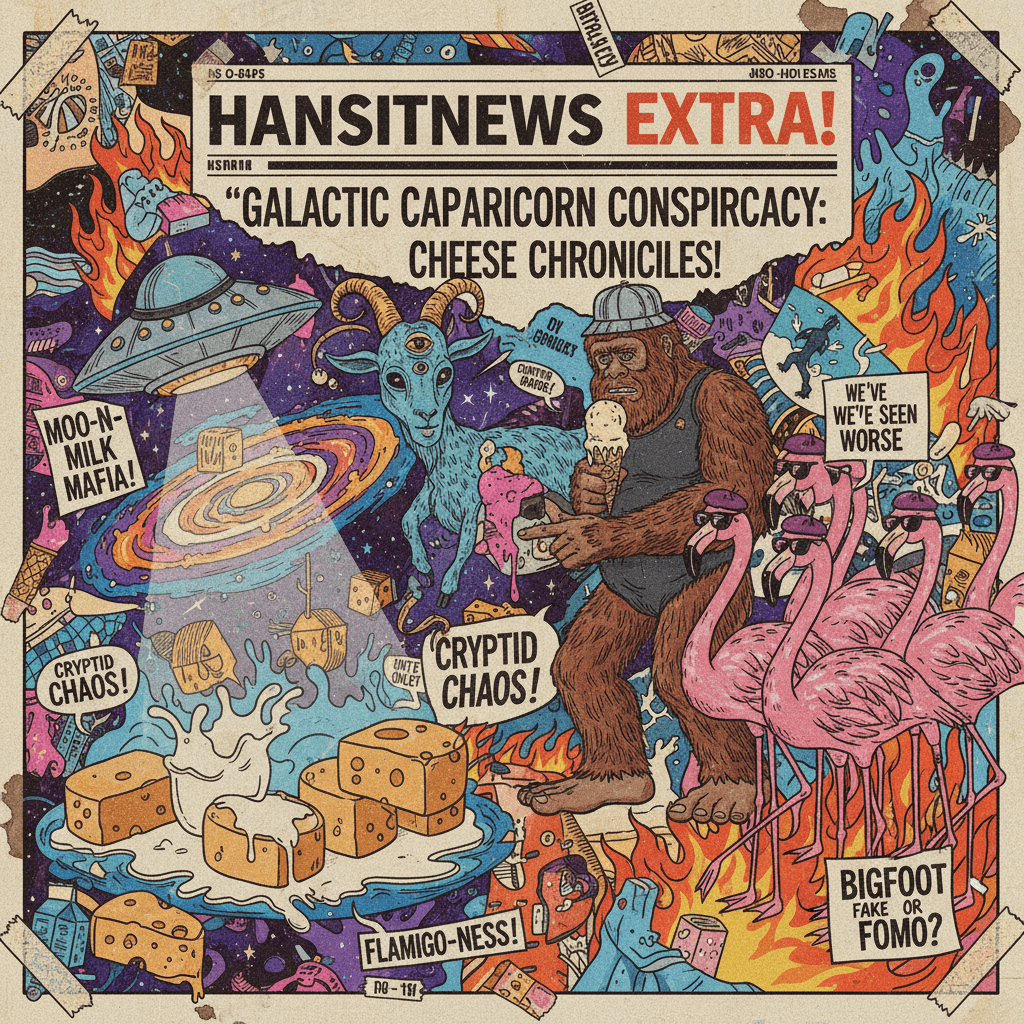 HANSITNEWS breaks: goat aliens steal dairy, bigfoot involved, flamingos unimpressed