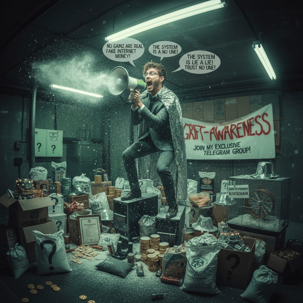 skeptical of gains, trusting nothing, yelling about powder