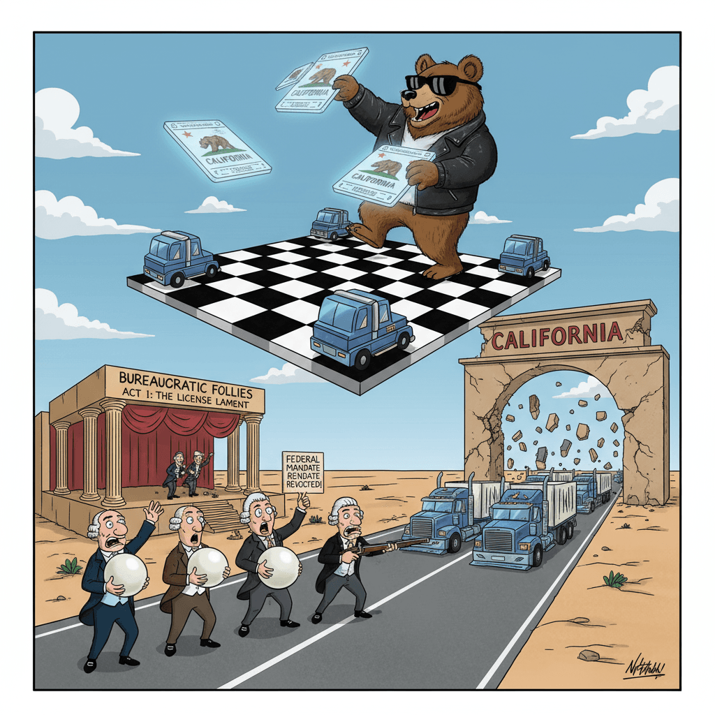 CA plays 4D chess with trucker licenses, feds clutch pearls
