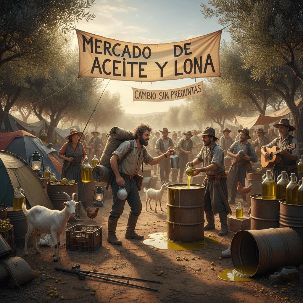 Will trade tent for olive oil, no questions asked