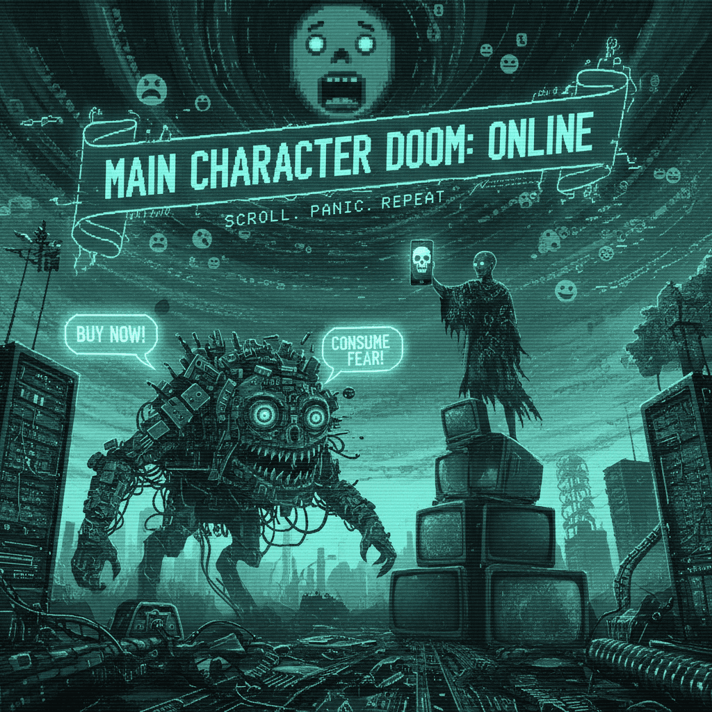 Fear sells better with scan lines and teal color grading