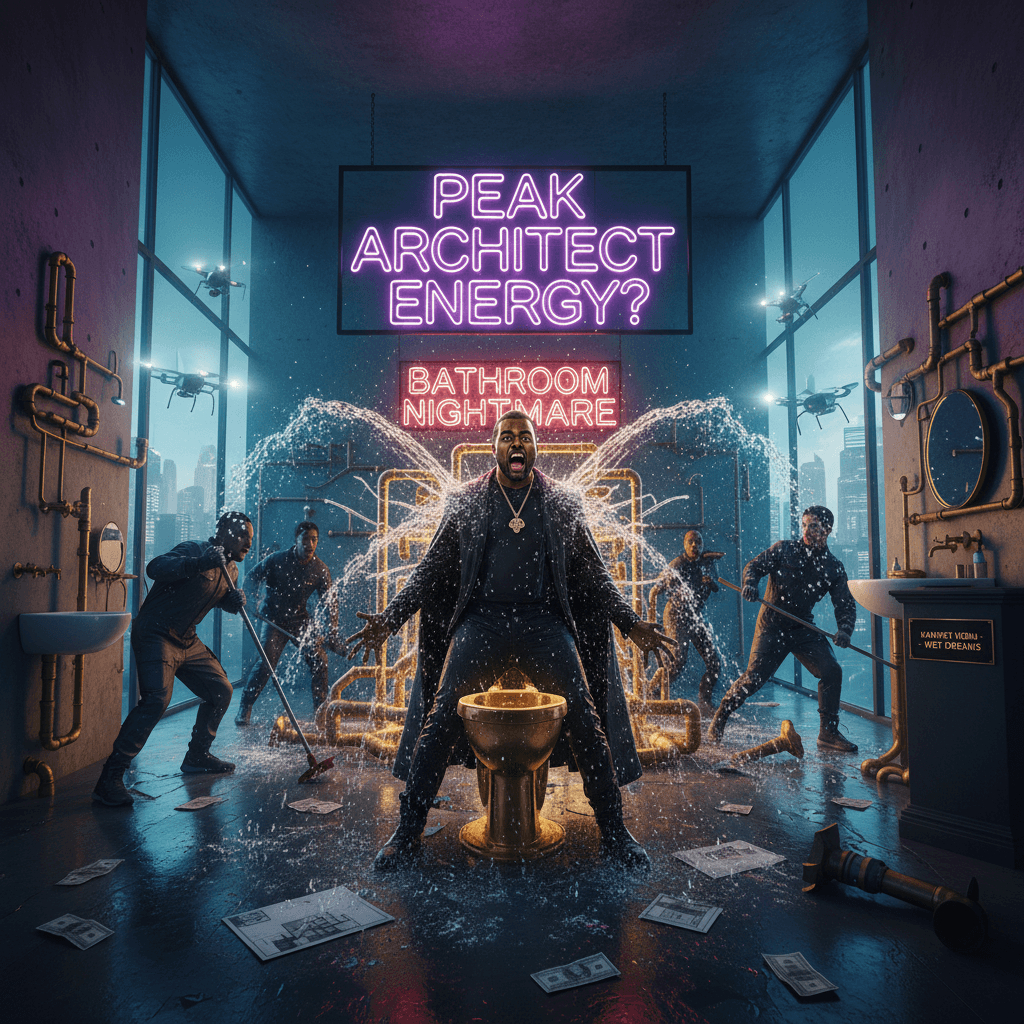 Kanye's toilet-free vision: peak architect energy or bathroom nightmare?