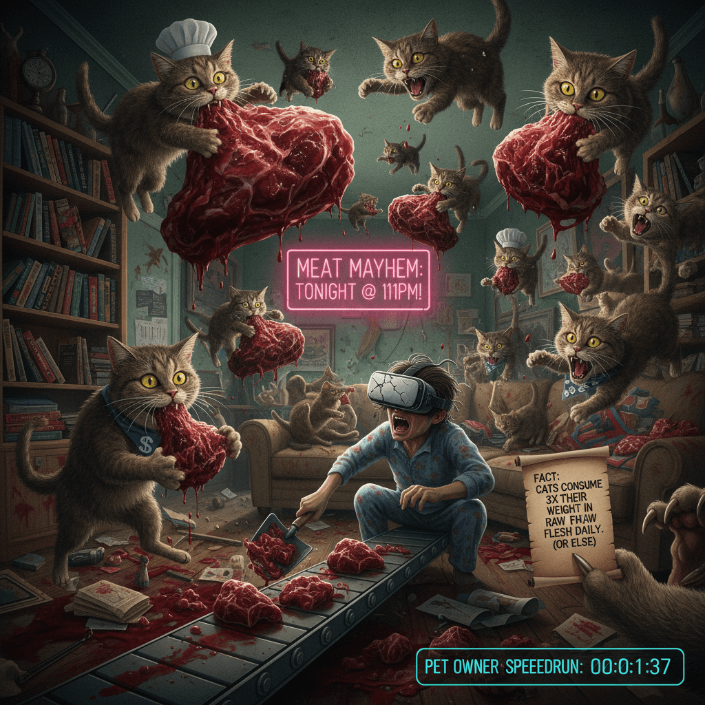 cats feral for meat chunks, more at 11