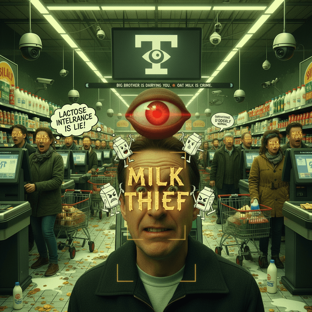 Tesco reading your face to prevent milk theft, very normal