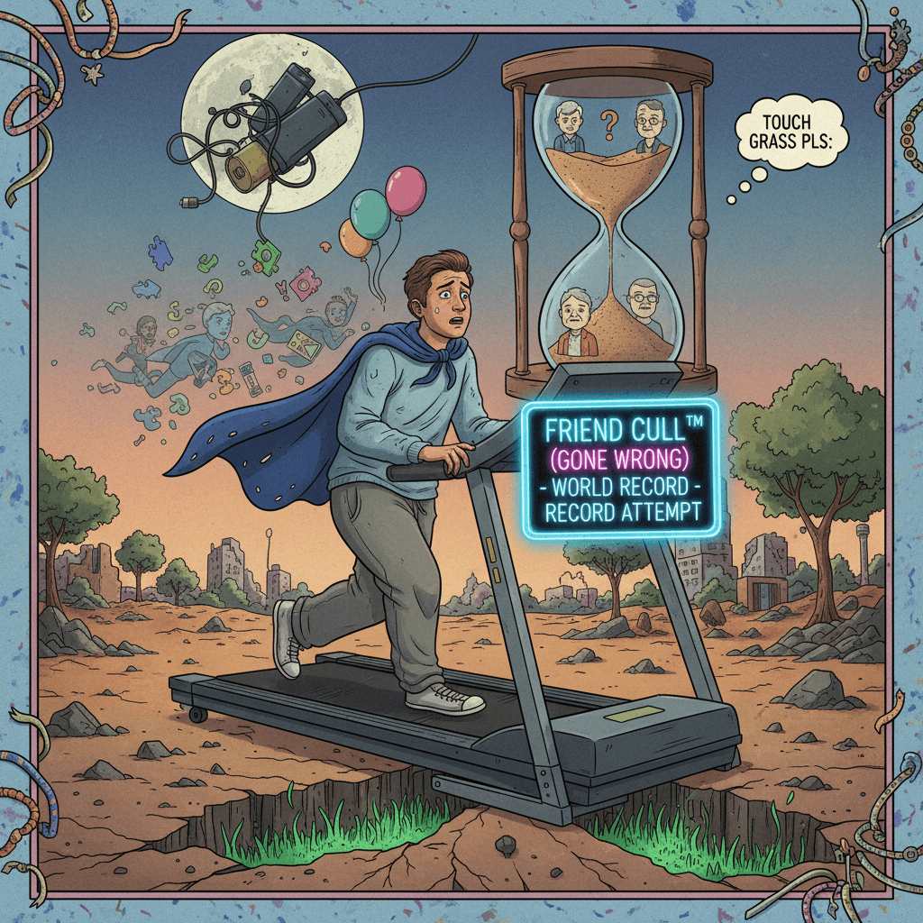 Friend cull regret speedrun: went too hard, now friendless era approaching