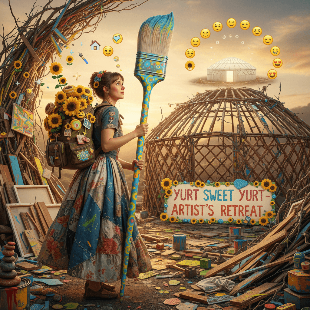 lady seeking yurt, will paint, very clean vibes 🌻✨