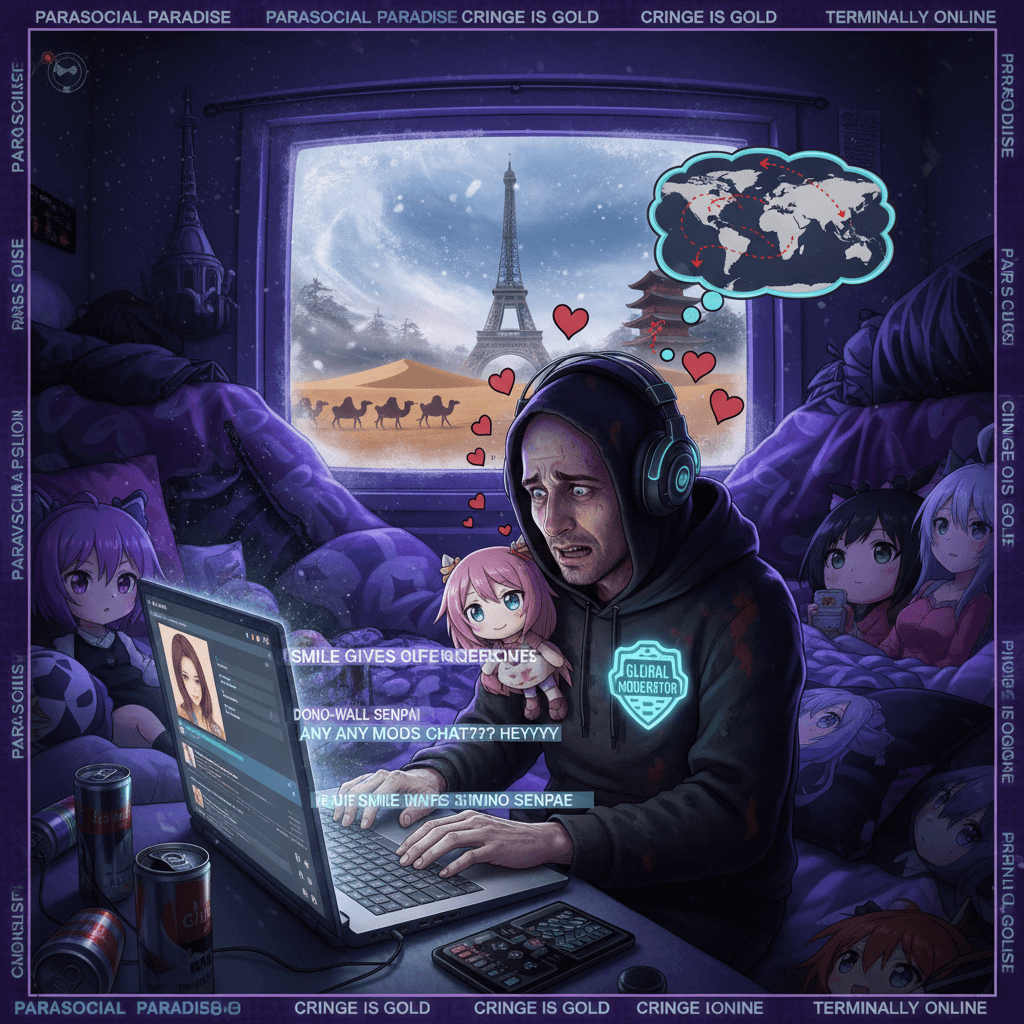 Moderator travels thousands of miles, immediately enters simp mode