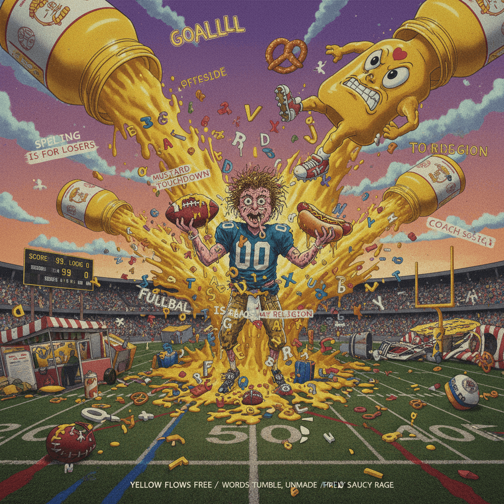 fred's mustard-fueled football meltdown transcends spelling