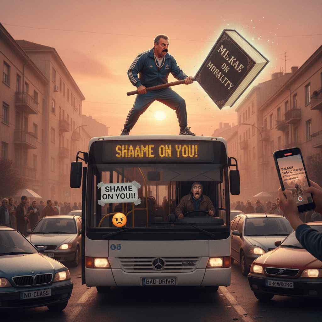 Angry Balkan dad weaponizes morality against bus driver