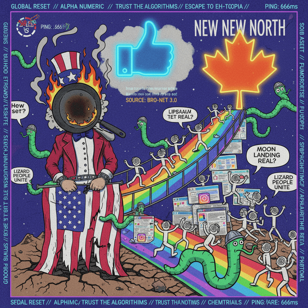 America is cooked, flee to Canada, trust me bro