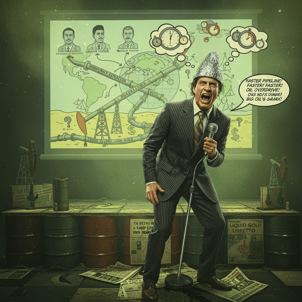 Iraq/Libya/Venezuela pipeline speedrun but make it a monologue