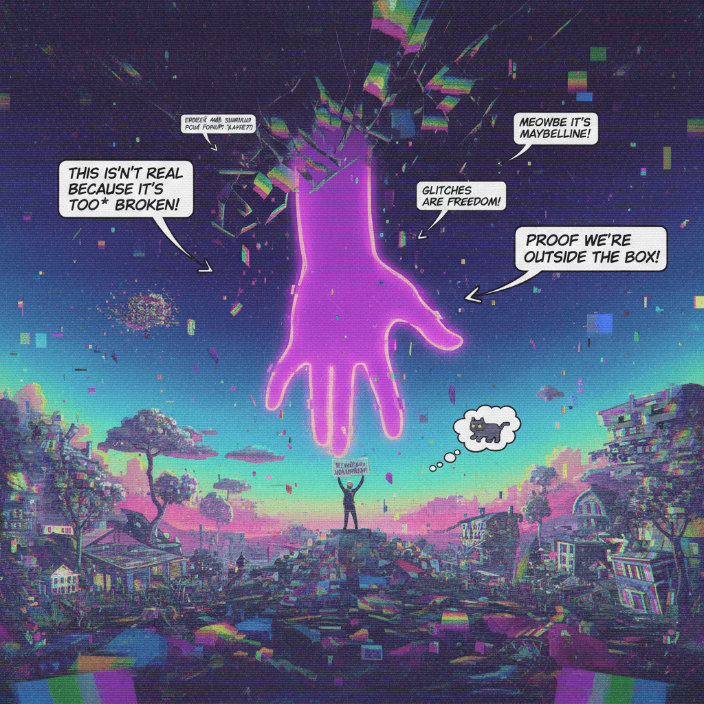 proving we're not in a simulation by making your reality look corrupted