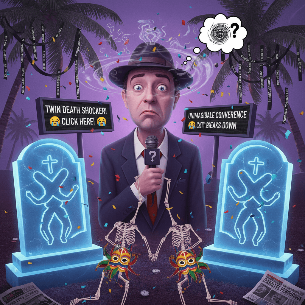 couple dies at same time, reporter discovers simultaneity is unimaginable