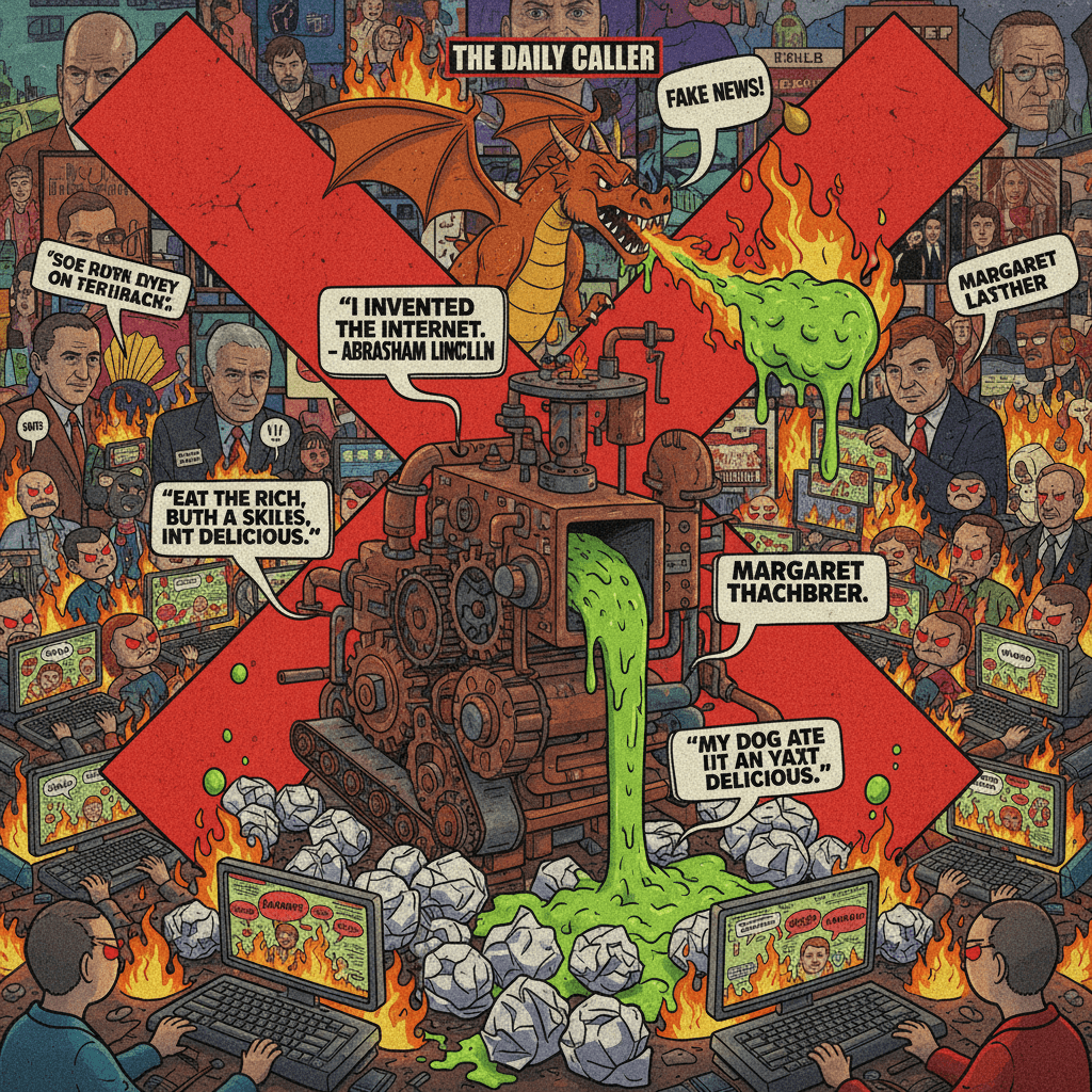 Unhinged quote factory goes brrr - peak misinformation slop