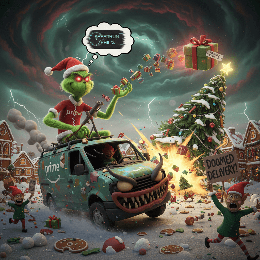 Amazon driver speedruns ruining Christmas in one yeet