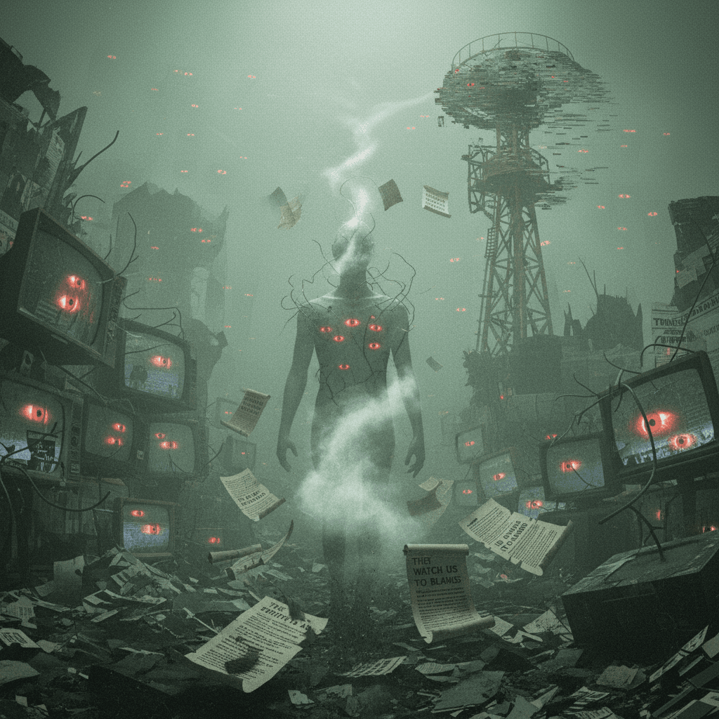 Eyes creeping thru mist while accountability evaporates mysteriously