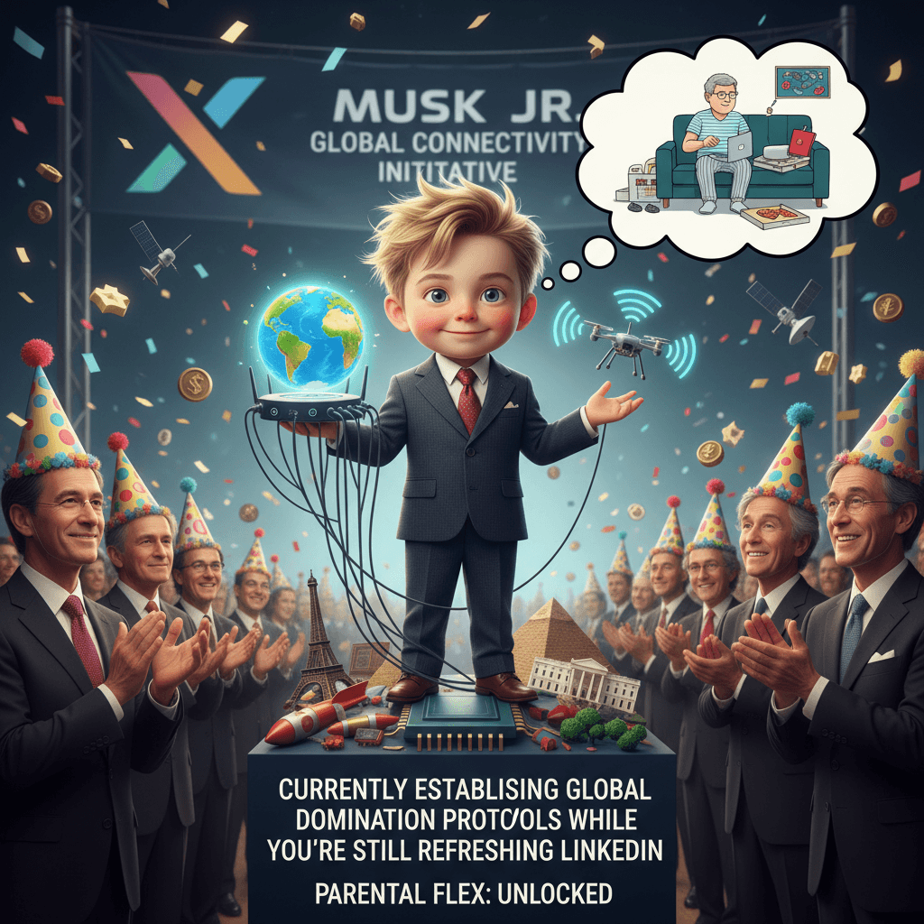 Elon's 6yo networking harder than you ever will