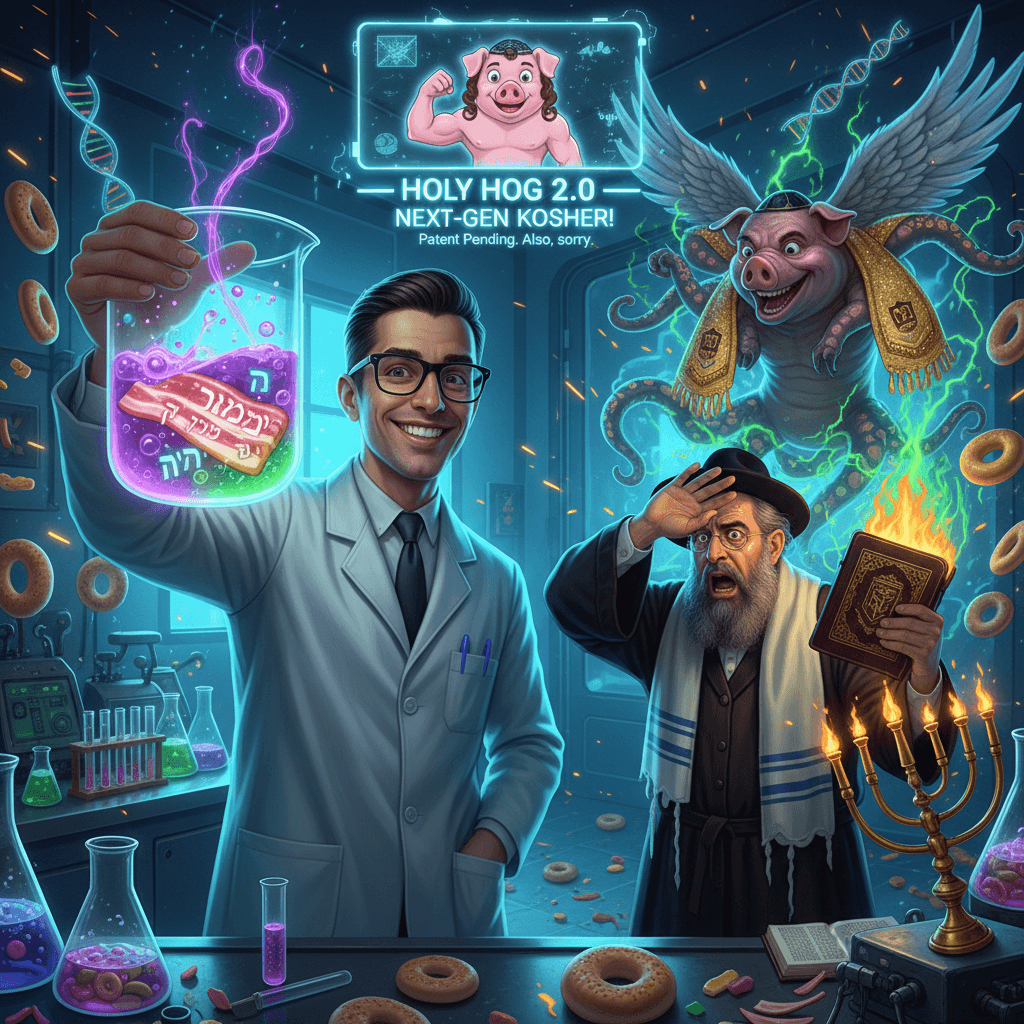 guy proposes bioengineering kosher bacon, recipient appropriately disturbed