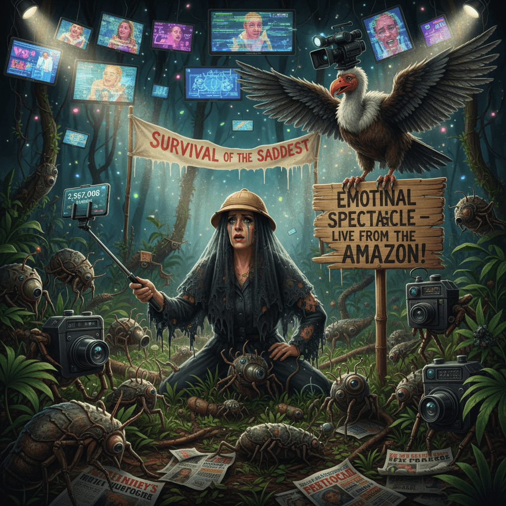 Mourning my father? Perfect time for jungle bugs and tabloid coverage