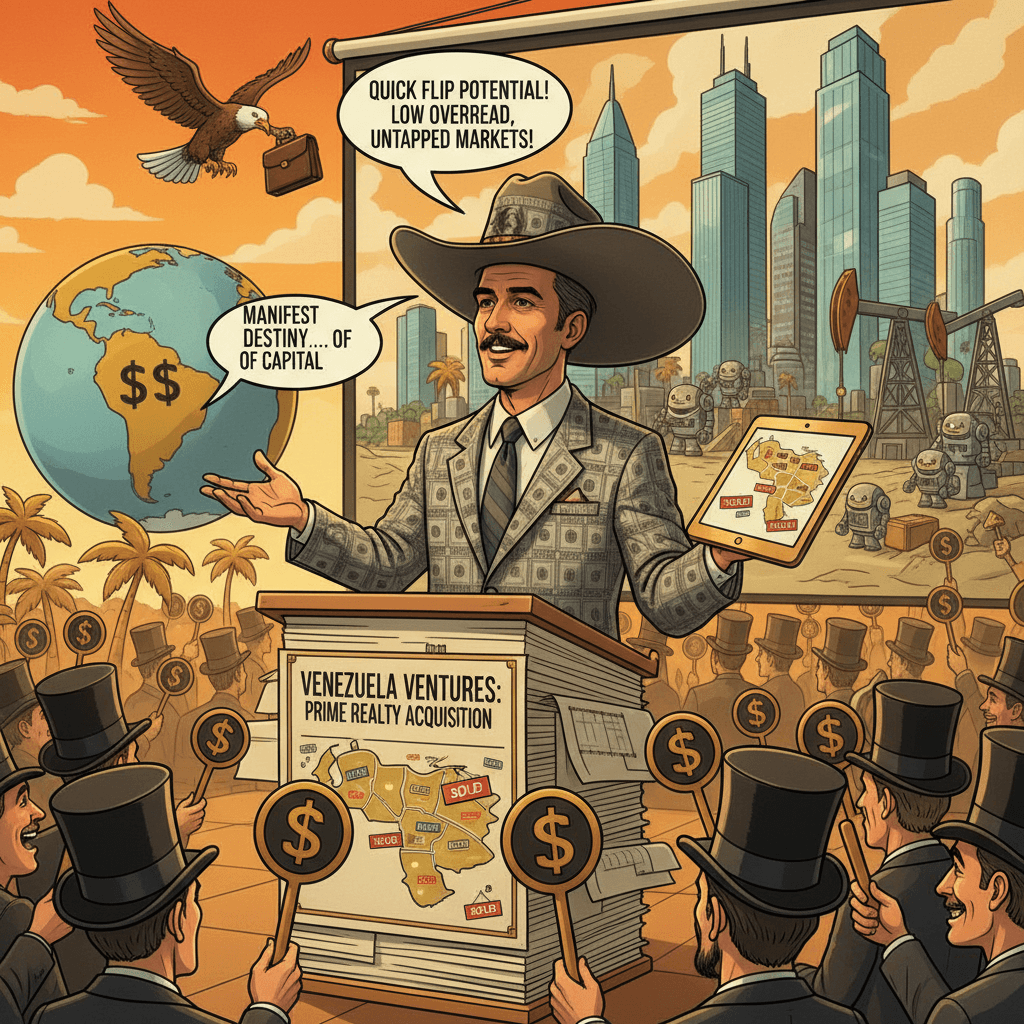 guy casually discusses colonizing venezuela like it's a real estate flip