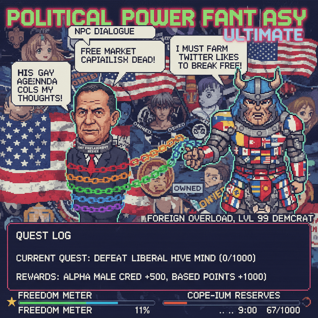 Vance enslaved by gay foreigner, absolutely unhinged political RPG fanfic