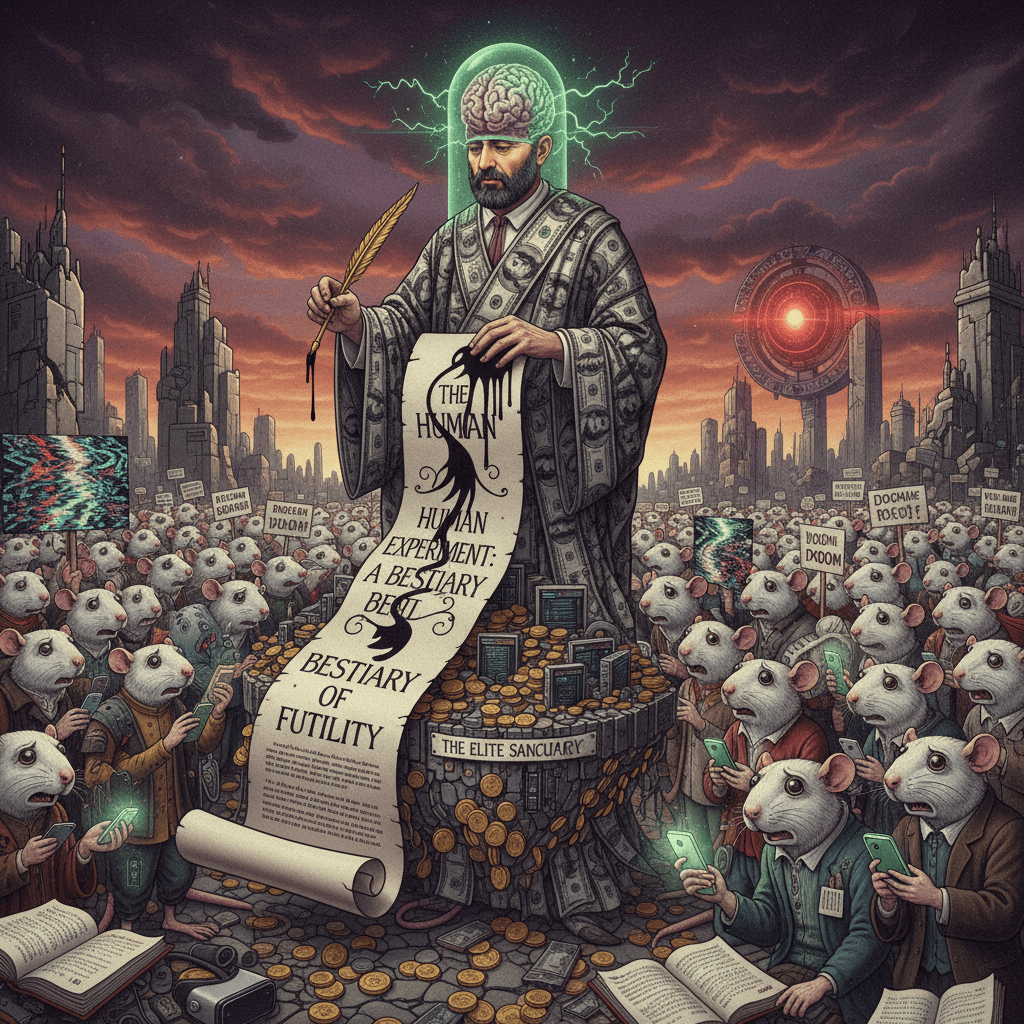 Harari comparing humanity to lab rats, but make it literary™