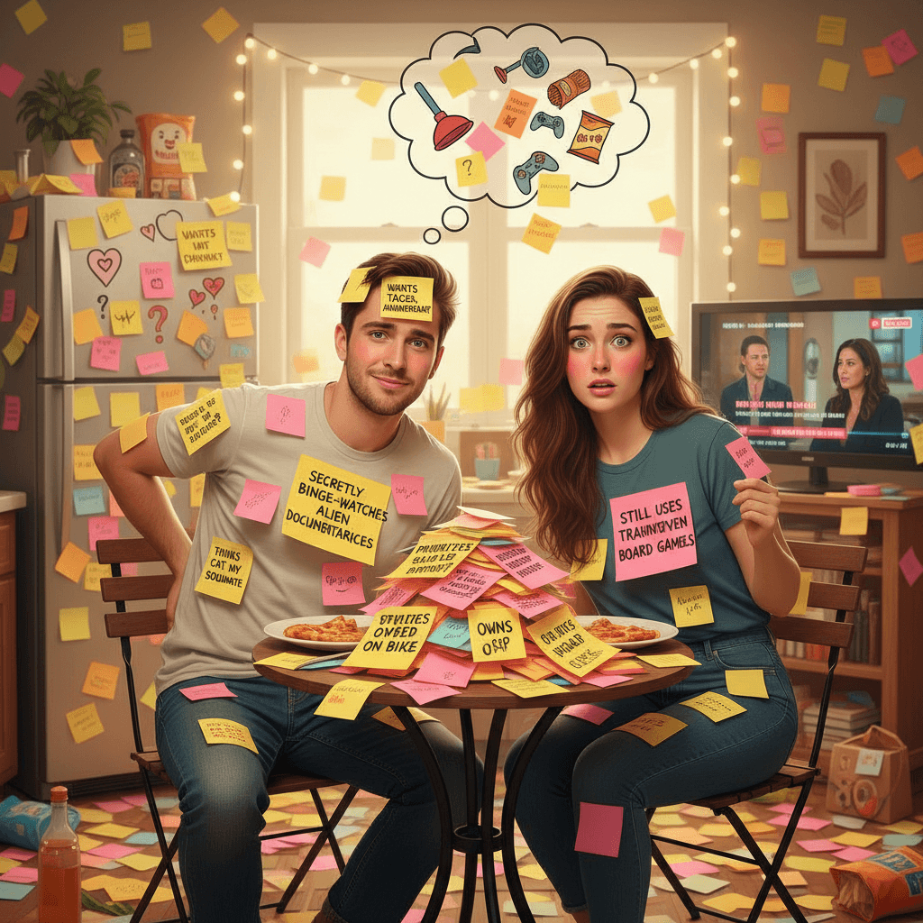 when your date night priorities reveal too much on sticky notes