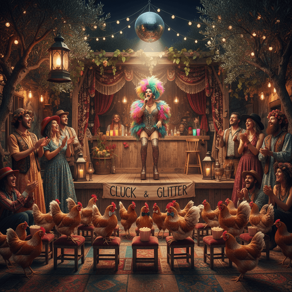 Orgiva's fabulous April night: where chickens go to watch drag