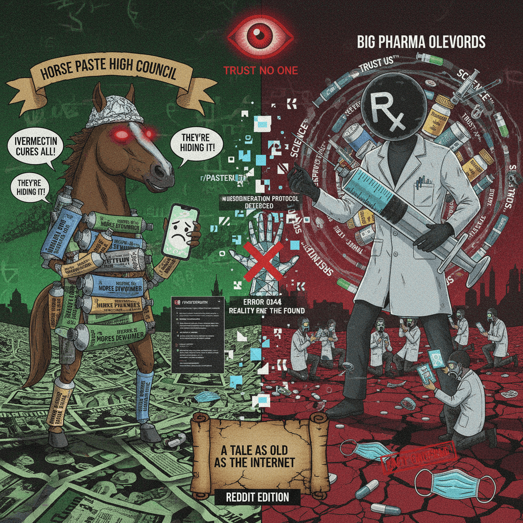 Horse paste truthers vs Big Pharma skeptics: a tale as old as Reddit