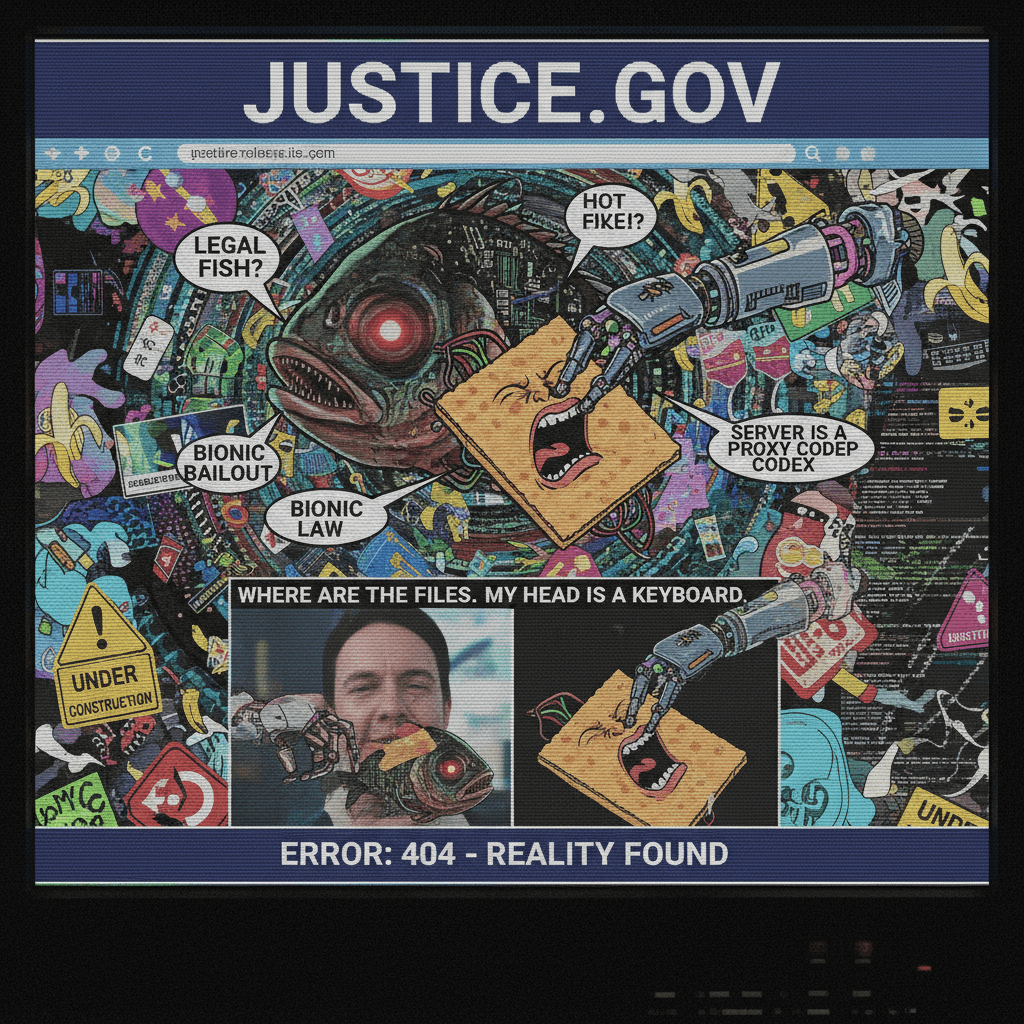 justice.gov speedrun: fish heads, pop-tarts, and bionic surgery