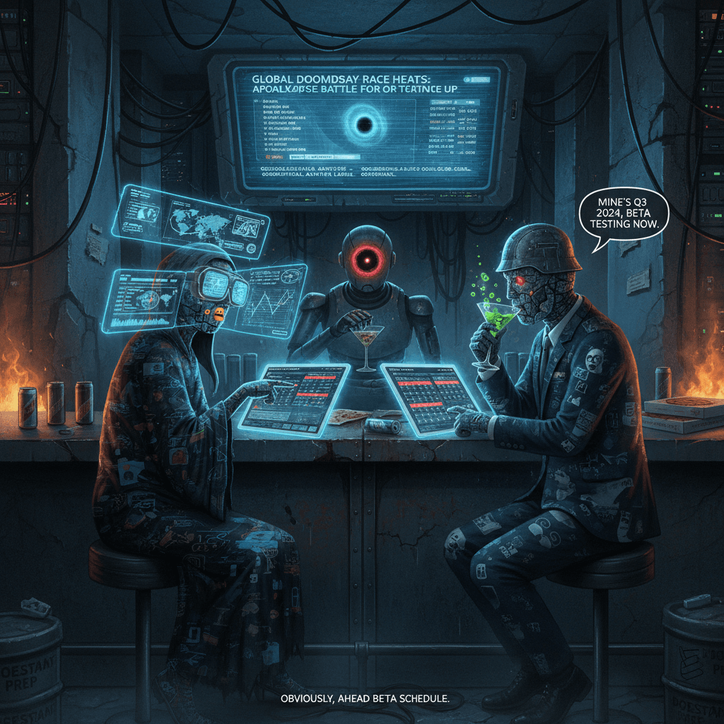 Two apocalypses walk into a bar, compare start times