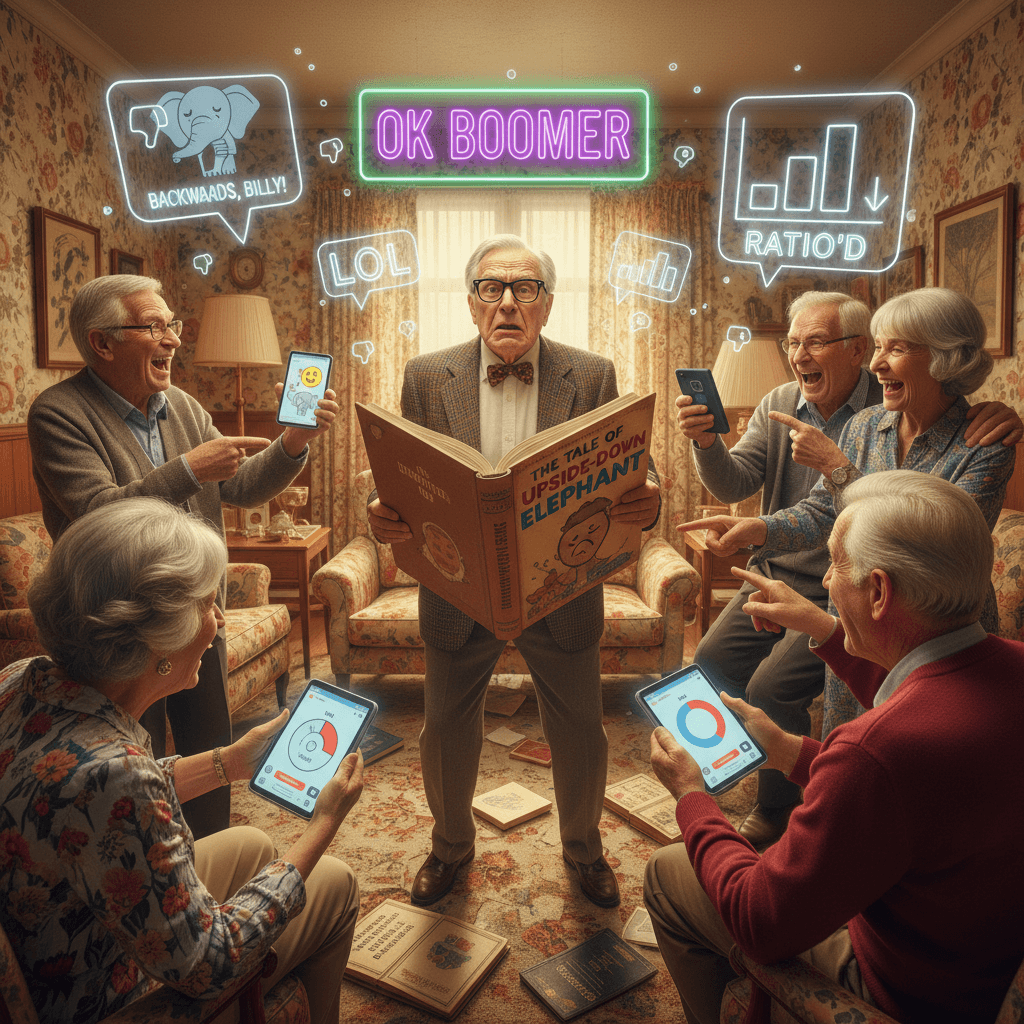 Old man reads wrong, gets ratio'd by entire friend group