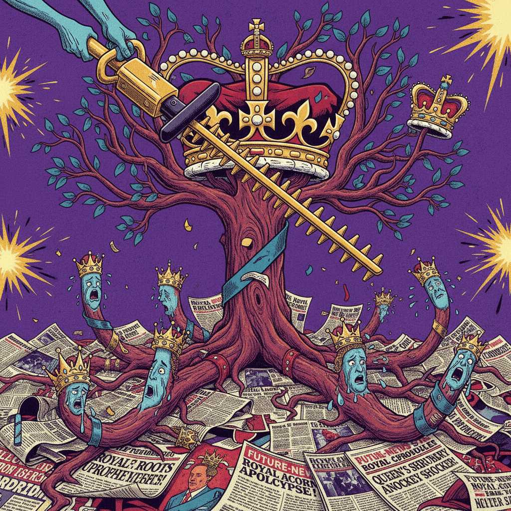Royal family tree gets pruned, tabloid headlines reach peak drama
