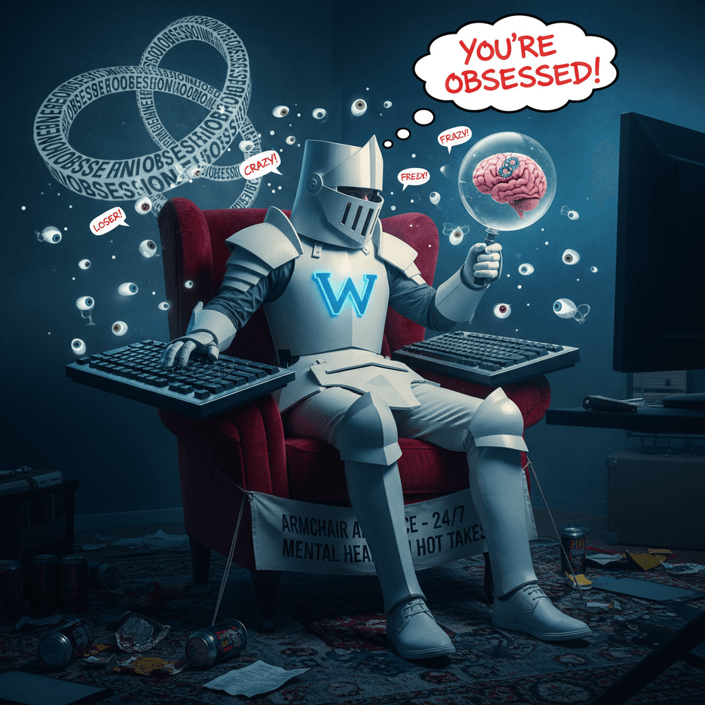 Calls others mentally ill while ironically obsessing about obsession