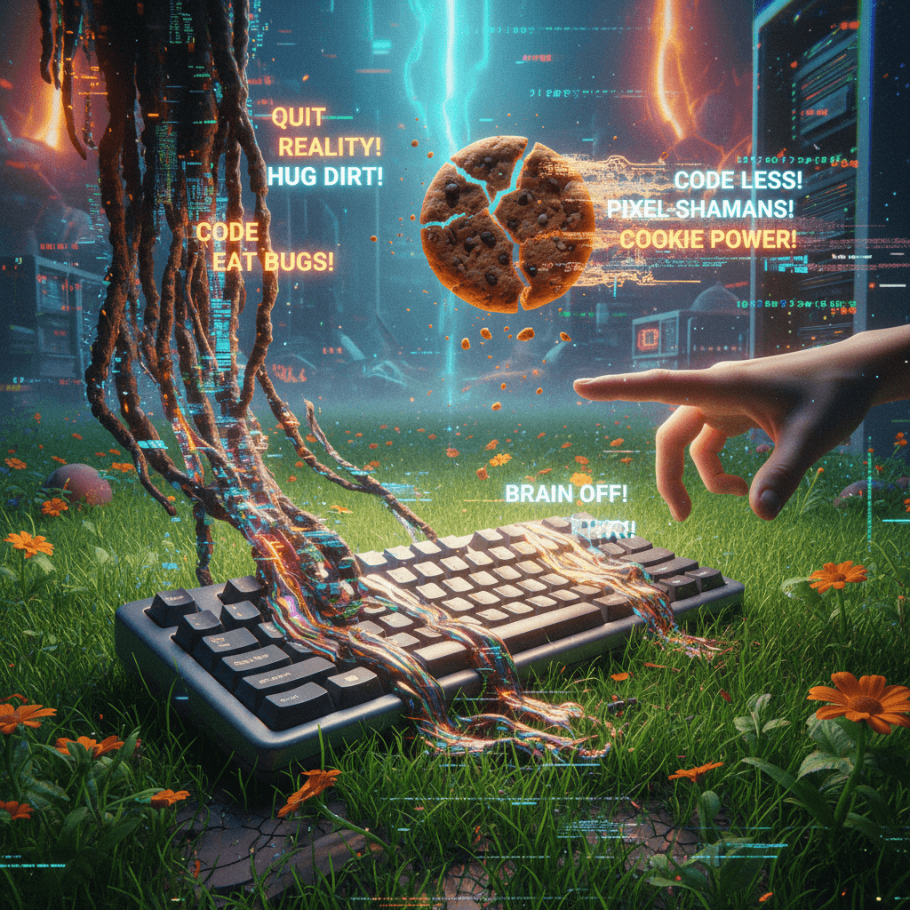 UNPLUG NOW GO OUTSIDE DREDS INSIDE PIXELS FORWARD COOKIE