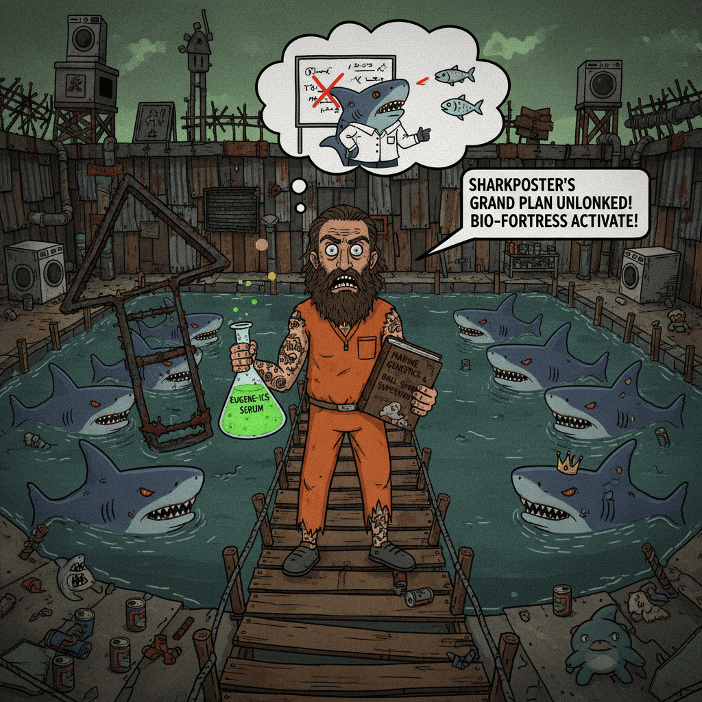 bull shark prison moat guy discovers eugenics via marine biology