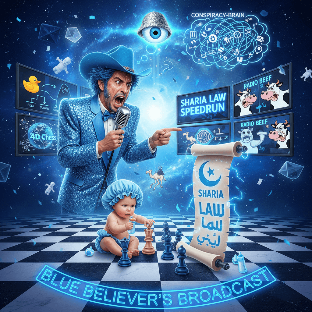 Comedian connects baby shower controversy to Islamic law via 4D chess
