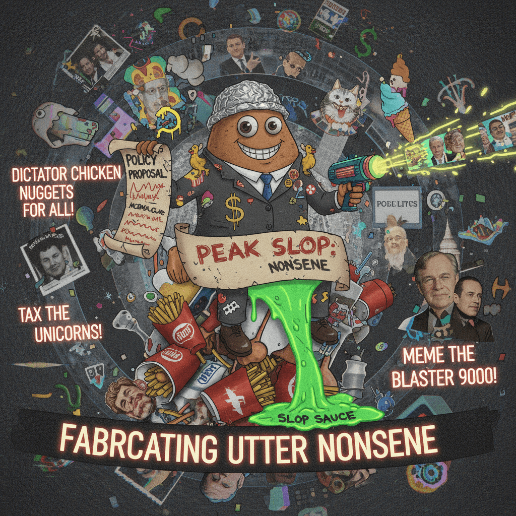 Peak slop: fabricating dystopian policy proposals one meme at a time
