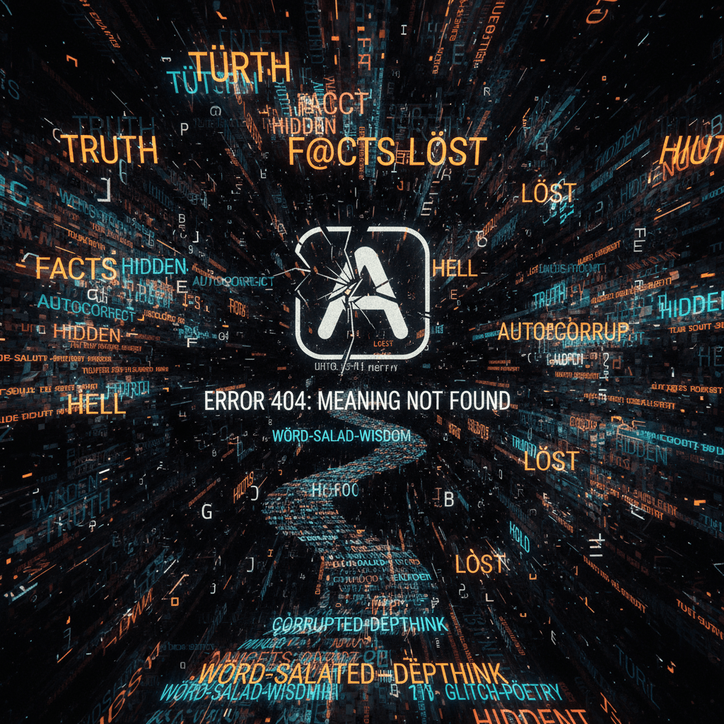 truth hidden in typos, facts lost in autocorrect hell