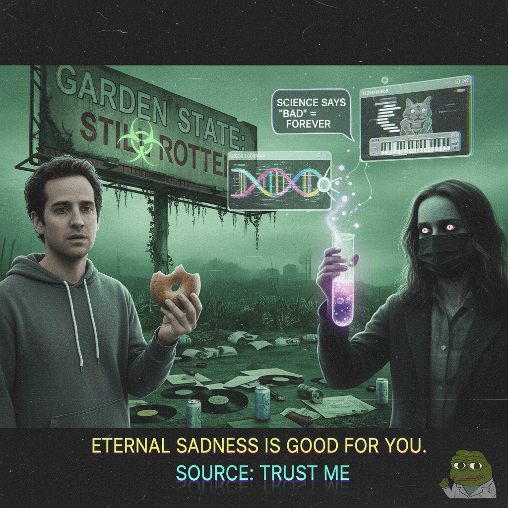 Garden State bad = immortality. Science, probably.