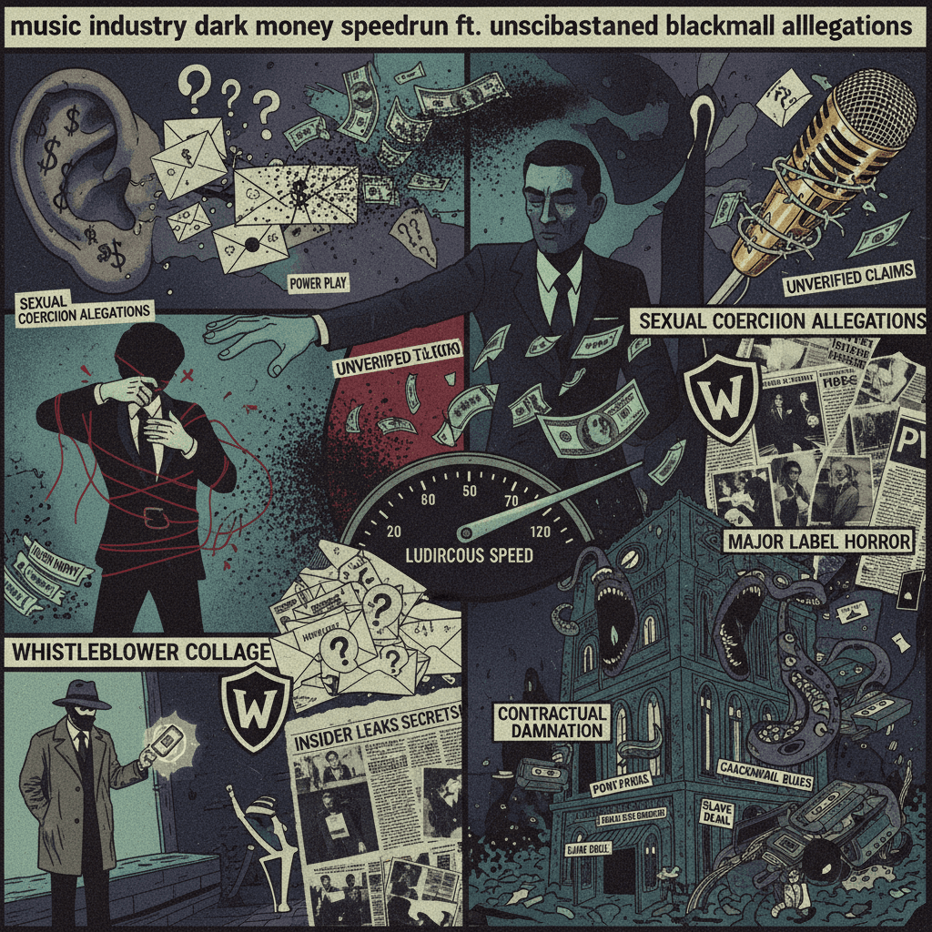 music industry dark money speedrun ft. unsubstantiated blackmail allegations