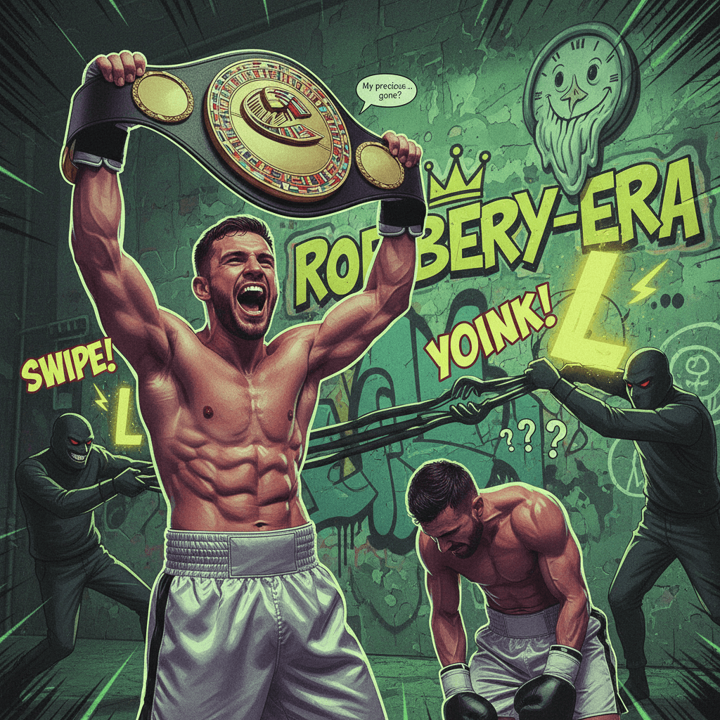 boxer wins big, loses belt to burglars—life's greatest plot twist