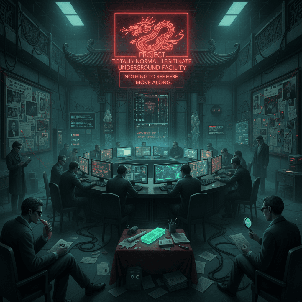 Chinese embassy has a secret basement lair, very normal, very legal