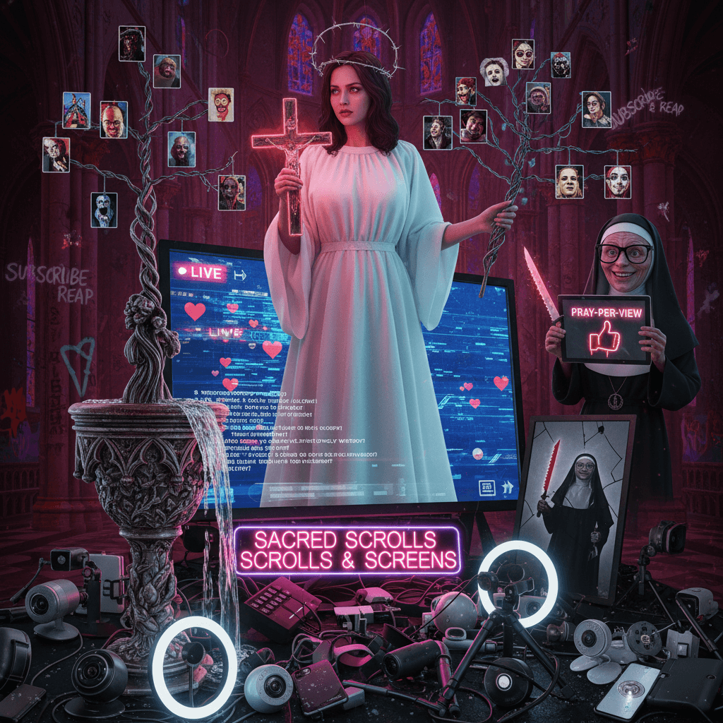 OnlyFans to baptism pipeline hits different, now with serial killer lore