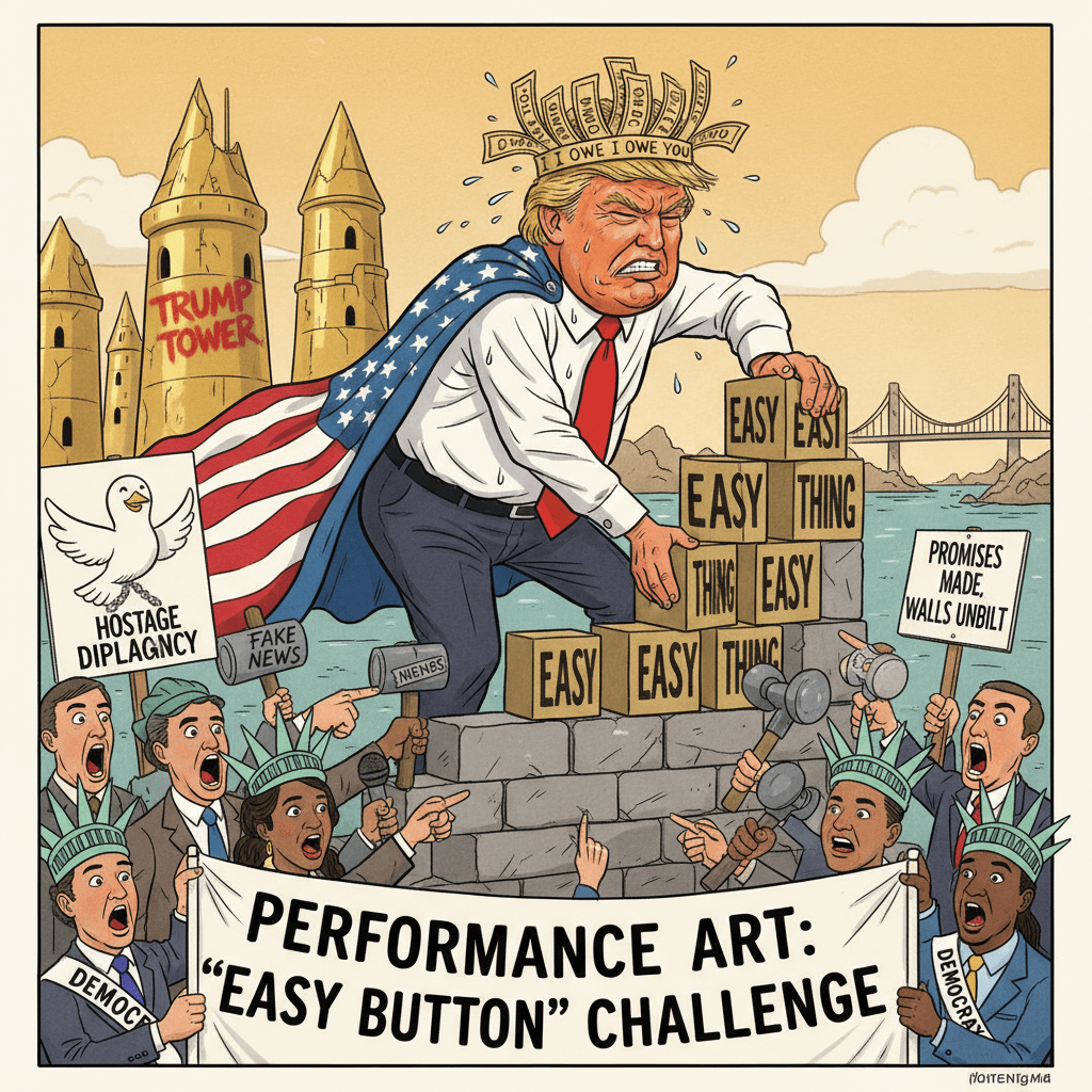 guy who said easy thing must now do easy thing, journalists shocked