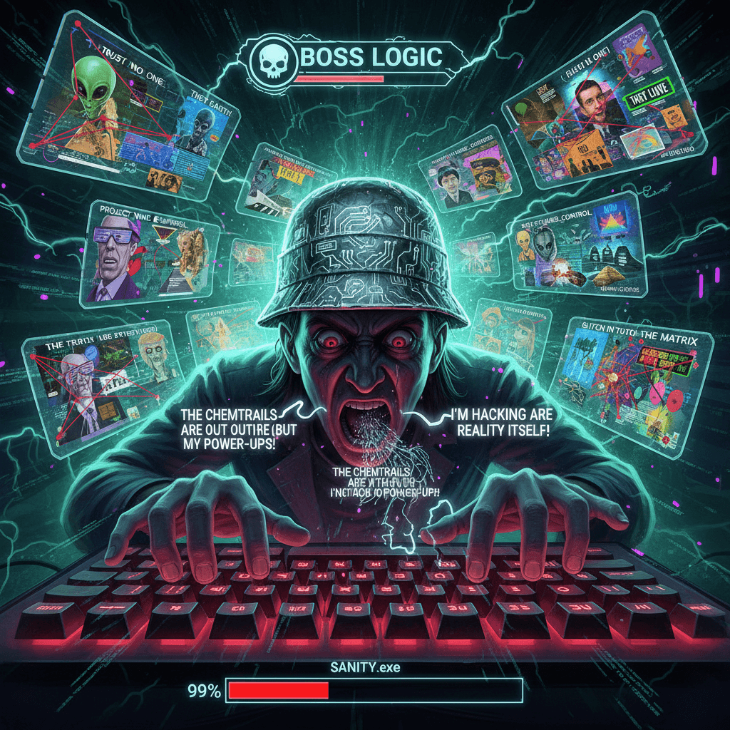 speedrunning sanity with CAPS LOCK and unhinged villain monologue energy