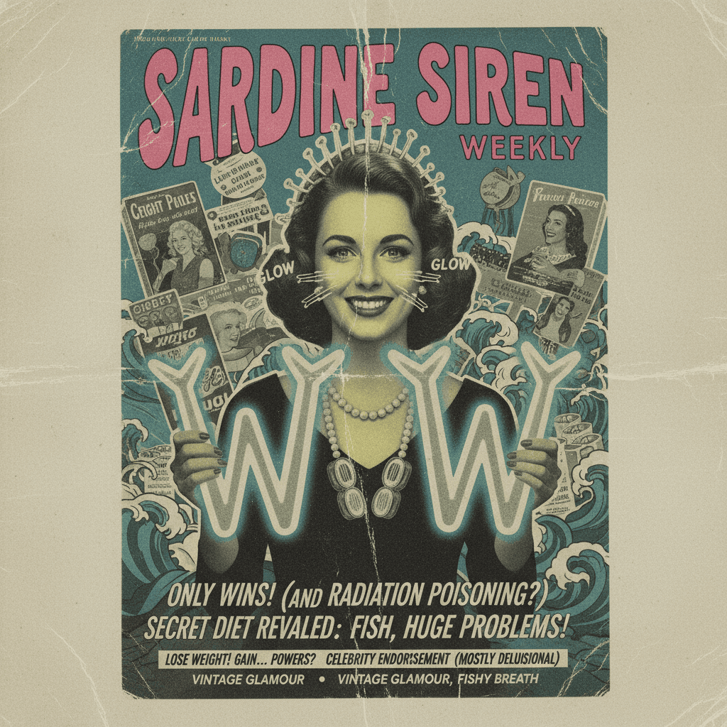 Local woman catches only W's with sardine diet, skin glows radioactively