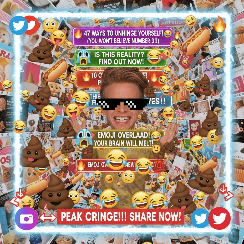 Unhinged listicle fever dream with 47 too many emojis