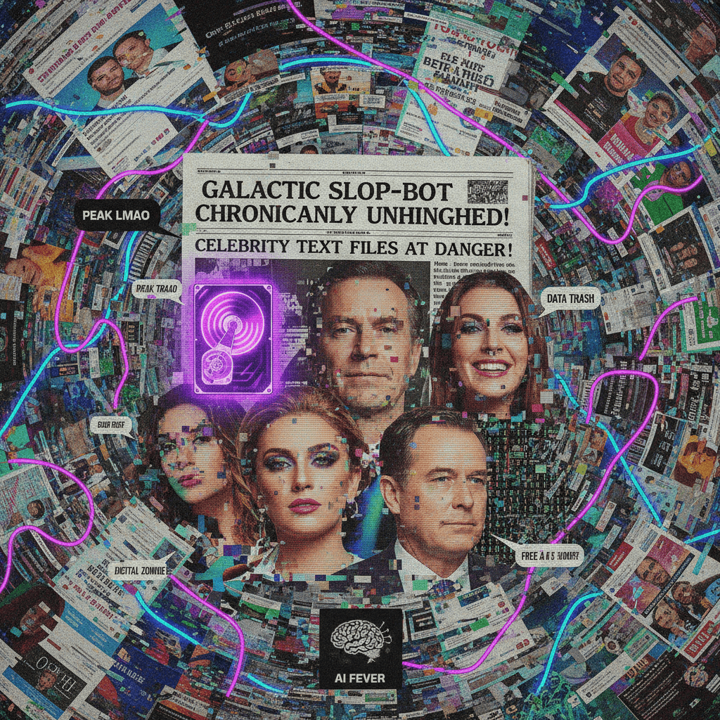 Peak unhinged: tabloid meets corrupted text file in fever dream