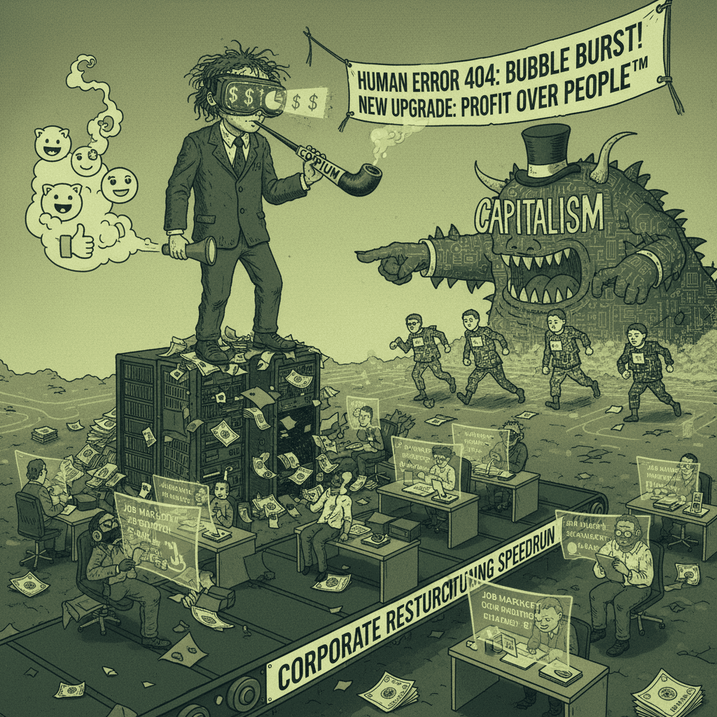 tech prophet admits mass layoffs incoming, blames capitalists not AI